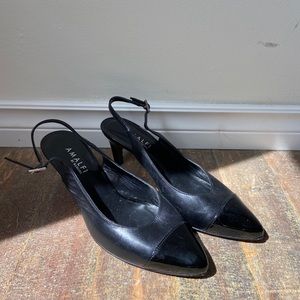 STUNNING Amalfi Ladies Black Leather Shoe Size 9